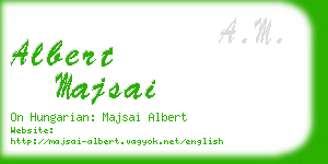 albert majsai business card